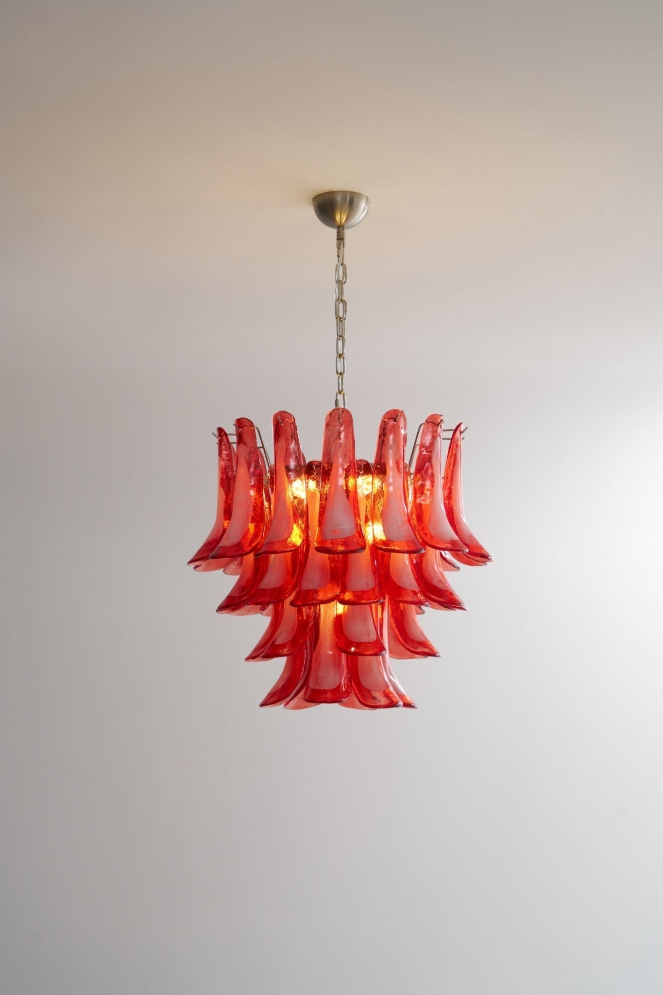 Crimson Glass Murano Petals Chandelier - Vakkerlight