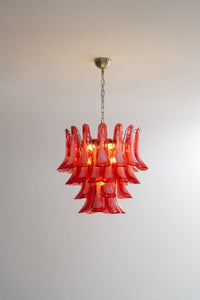 Crimson Glass Murano Petals Chandelier - Vakkerlight