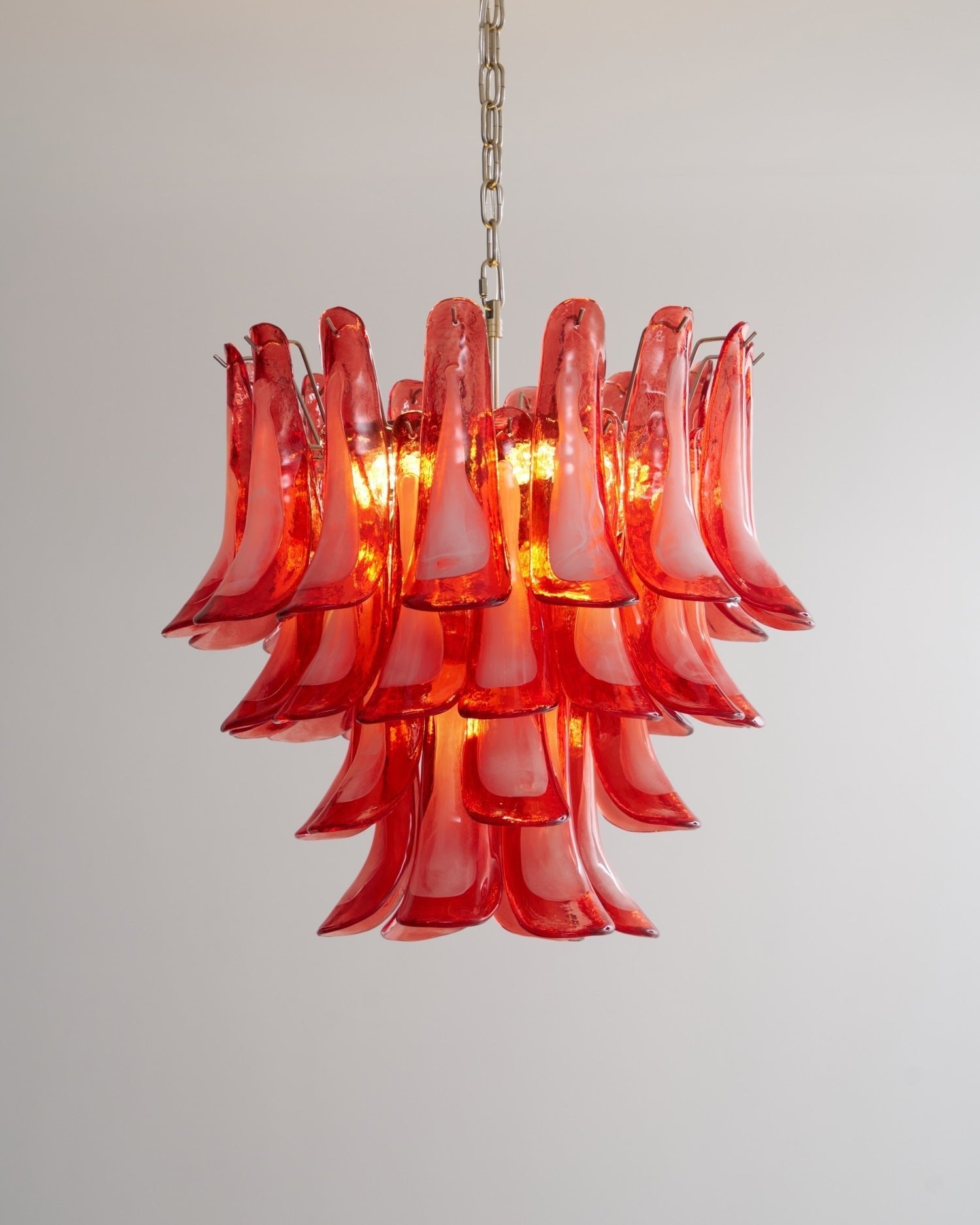 Crimson Glass Murano Petals Chandelier - Vakkerlight