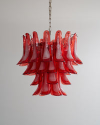 Crimson Glass Murano Petals Chandelier - Vakkerlight