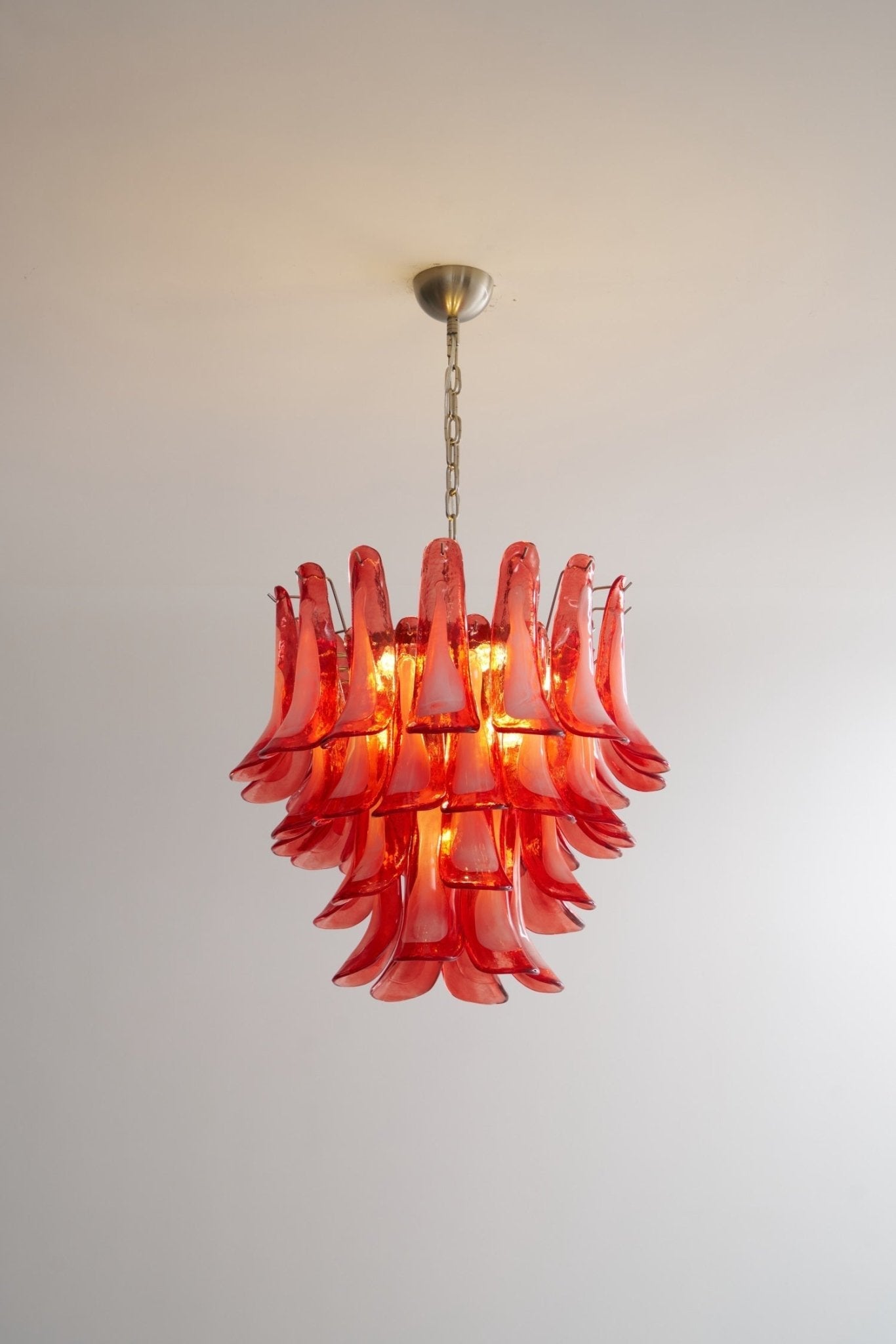 Crimson Glass Murano Petals Chandelier - Vakkerlight