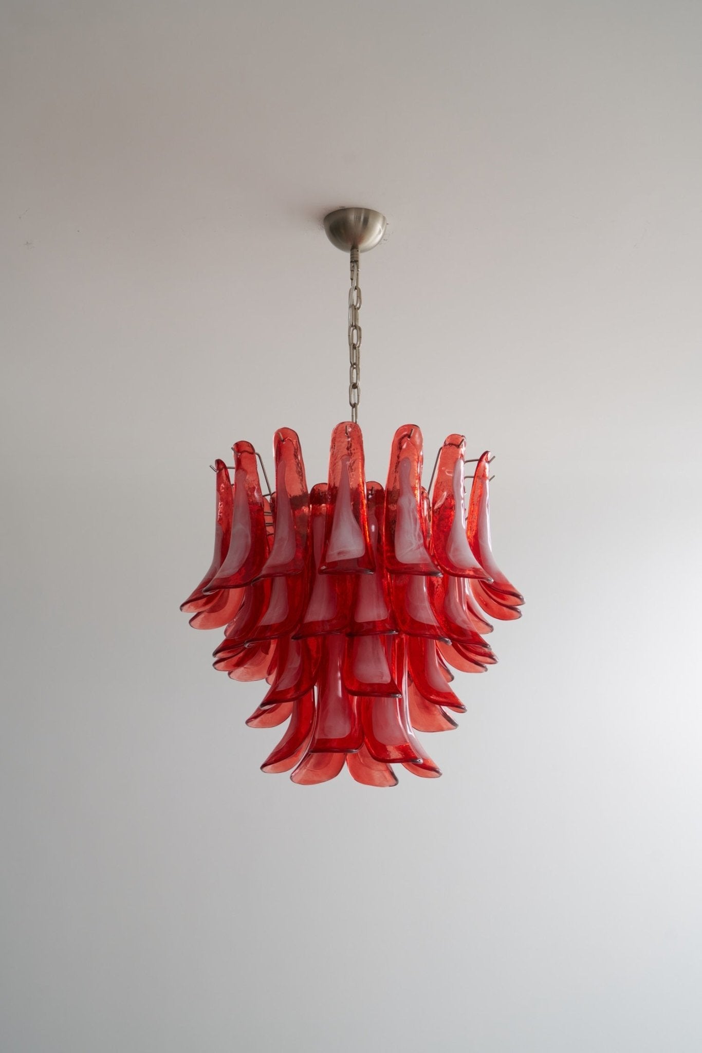 Crimson Glass Murano Petals Chandelier - Vakkerlight