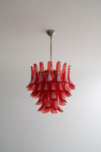 Crimson Glass Murano Petals Chandelier - Vakkerlight