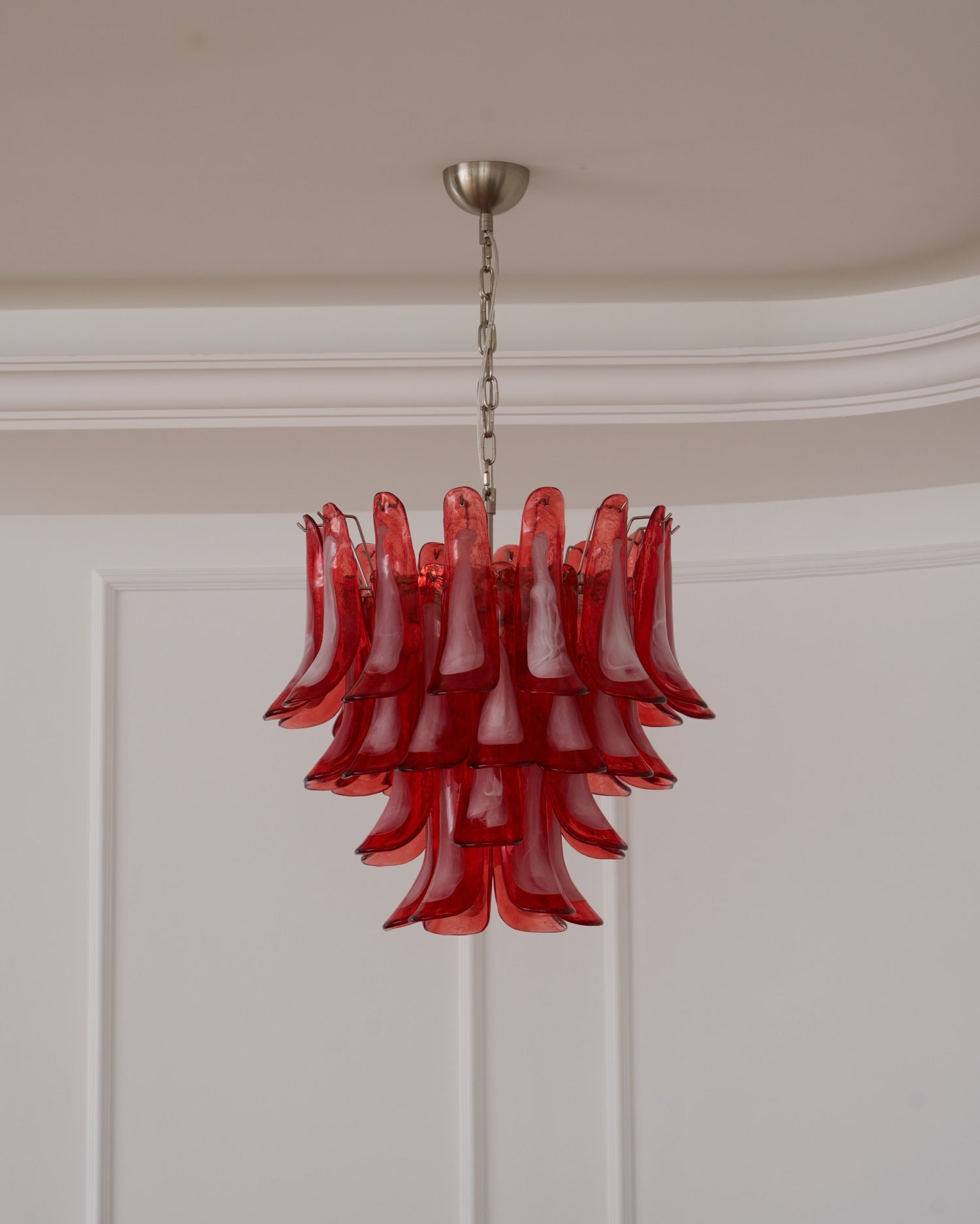 Crimson Glass Murano Petals Chandelier - Vakkerlight