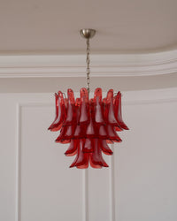 Crimson Glass Murano Petals Chandelier - Vakkerlight