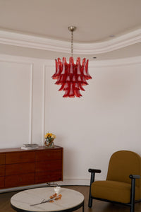 Crimson Glass Murano Petals Chandelier - Vakkerlight