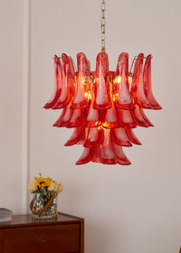 Crimson Glass Murano Petals Chandelier - Vakkerlight