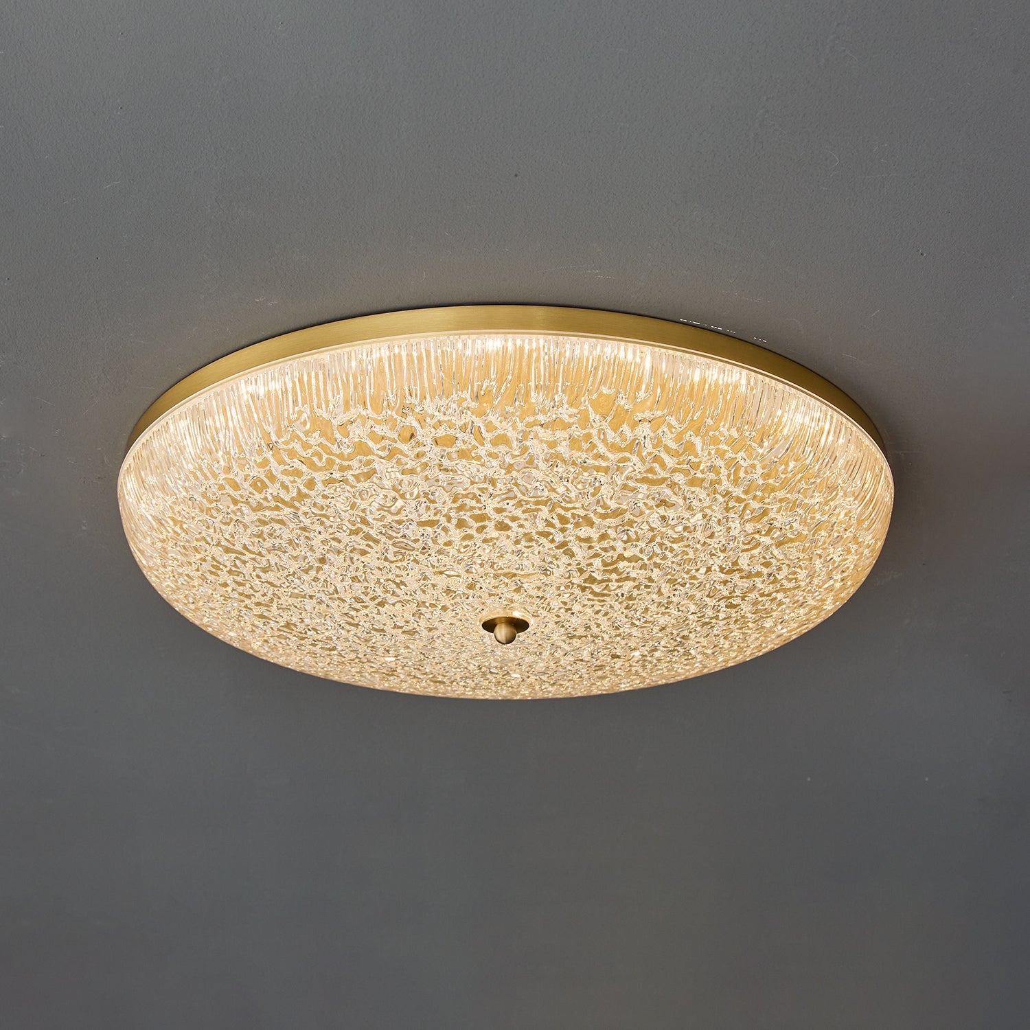 Crystalline Round Ceiling Lamp - Vakkerlight