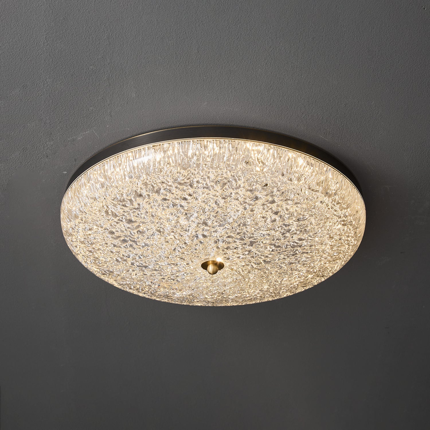 Crystalline Round Ceiling Lamp - Vakkerlight