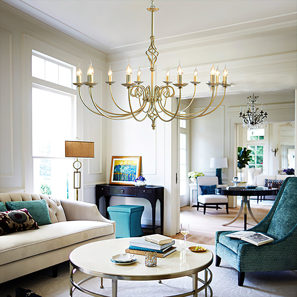 Vakker Limited French Vintage 9-Light Chandelier — Detail View 8