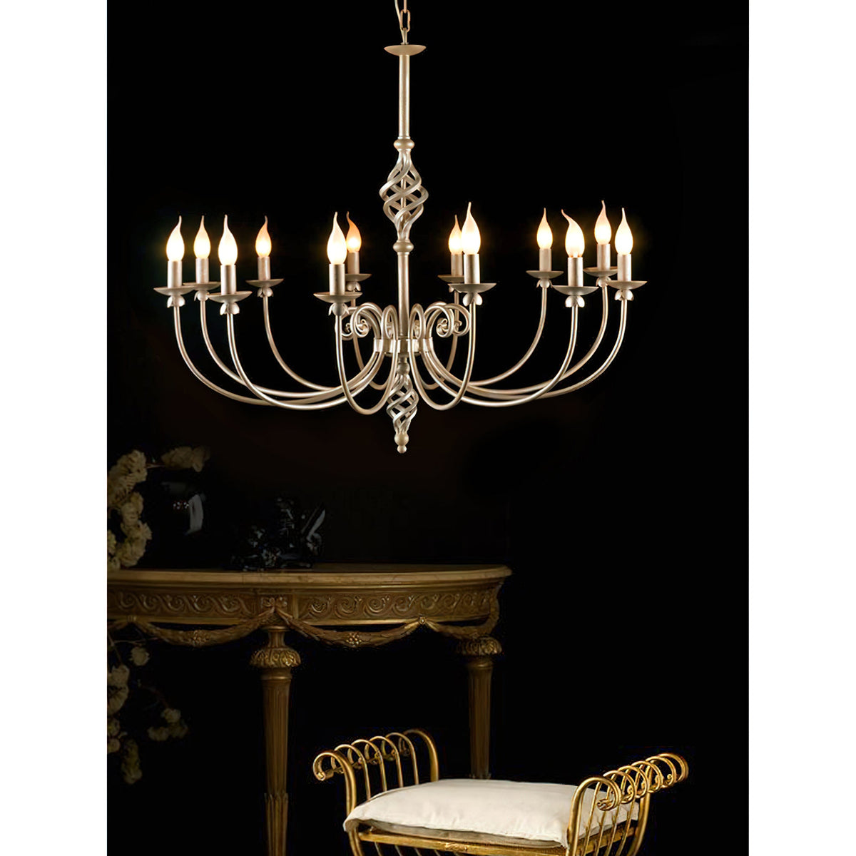 Vakker Limited French Vintage 9-Light Chandelier — Detail View 11
