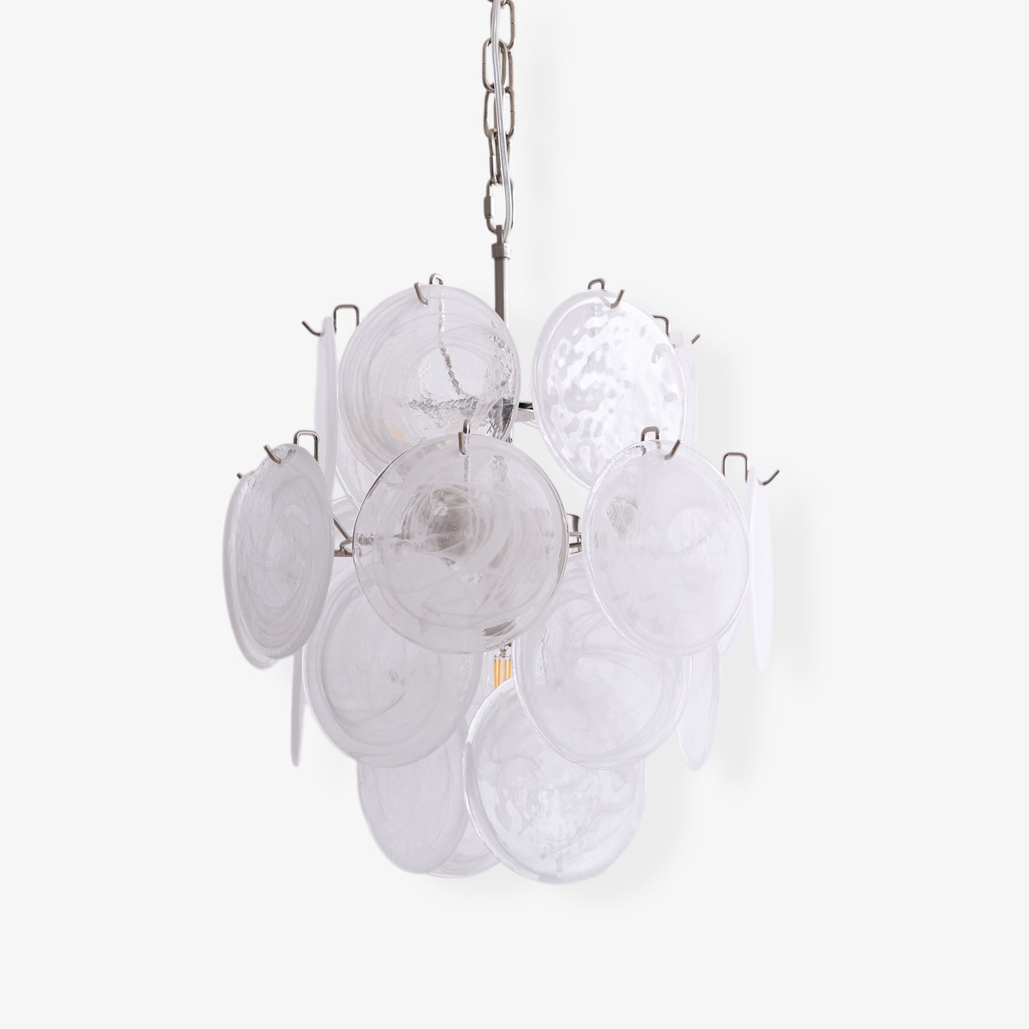Aqua White Glass Murano Chandelier - Vakkerlight