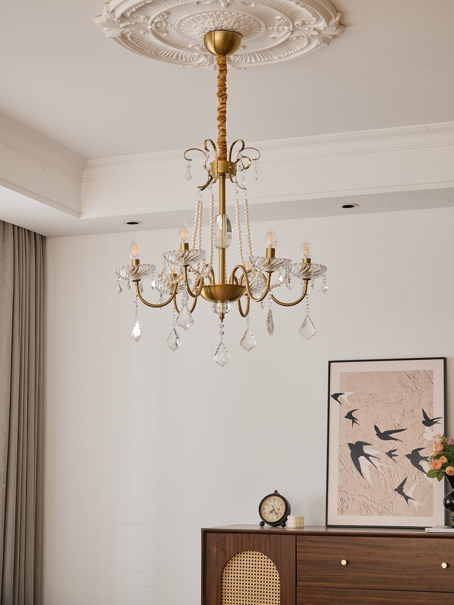 Evaria Crystal Pearl Chandelier - Vakkerlight