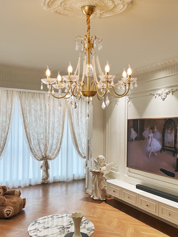 Evaria Crystal Pearl Chandelier - Vakkerlight