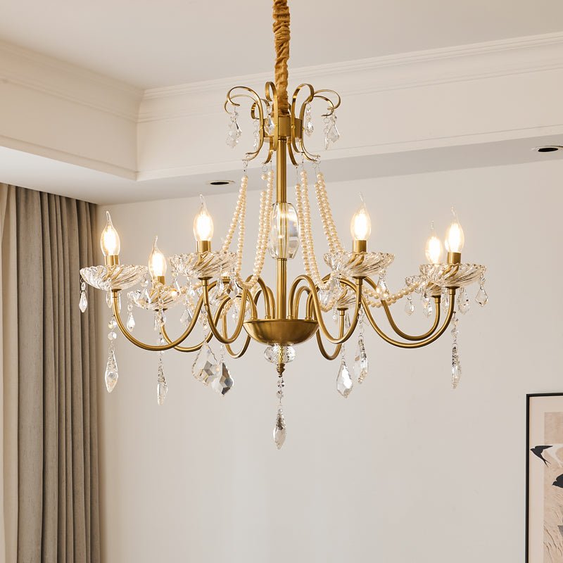 Evaria Crystal Pearl Chandelier - Vakkerlight
