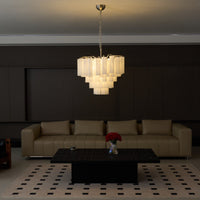 Frosted Murano Cascade Chandelier - Vakkerlight
