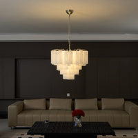 Frosted Murano Cascade Chandelier - Vakkerlight