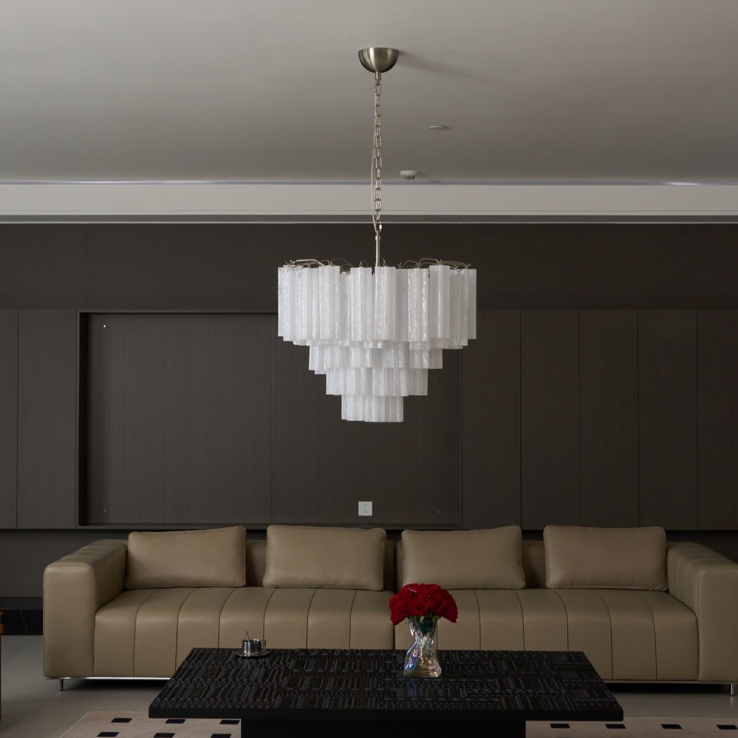 Frosted Murano Cascade Chandelier - Vakkerlight