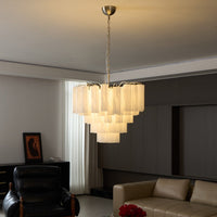 Frosted Murano Cascade Chandelier - Vakkerlight