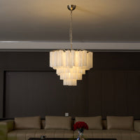 Frosted Murano Cascade Chandelier - Vakkerlight