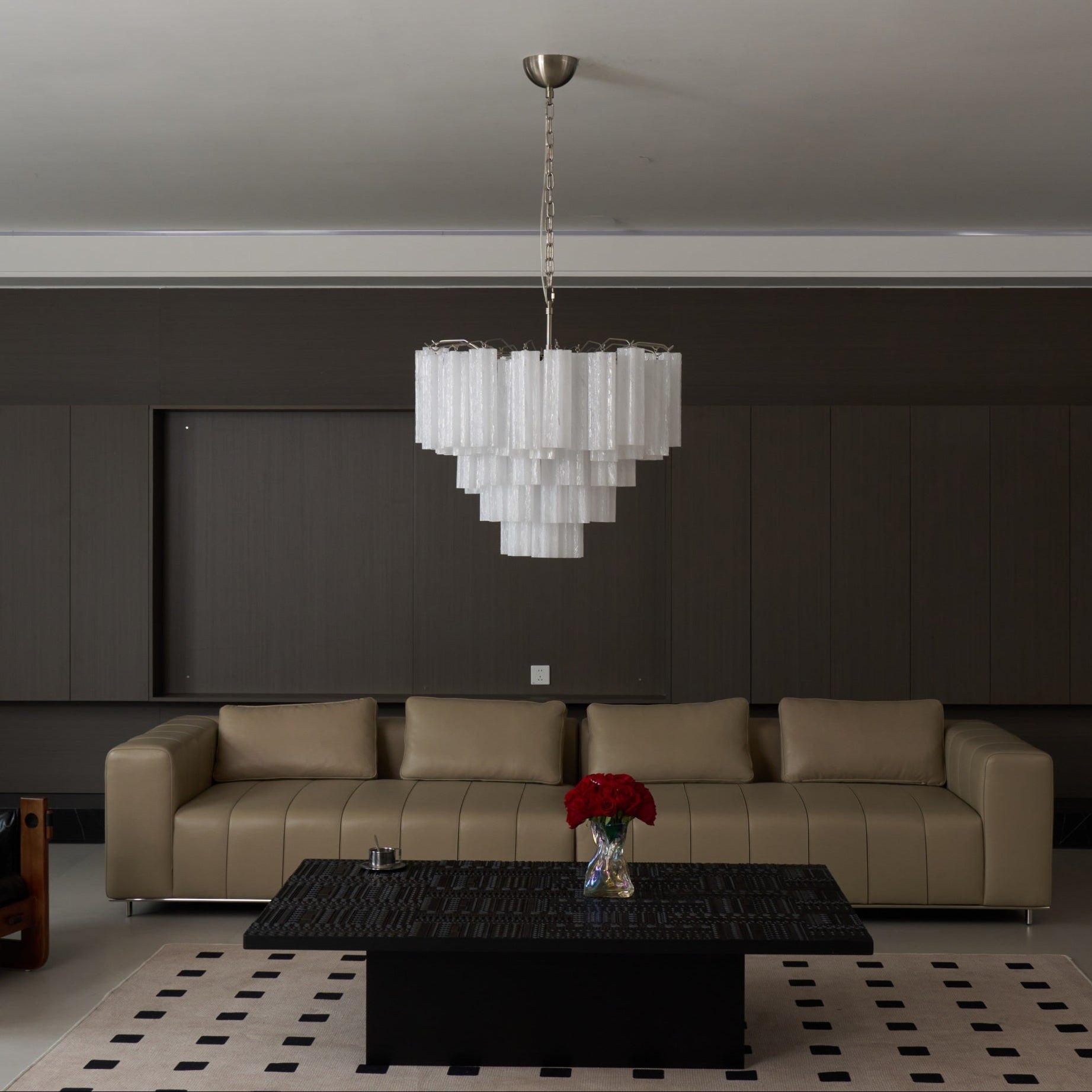 Frosted Murano Cascade Chandelier - Vakkerlight