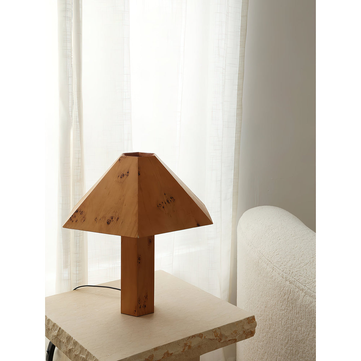 Vakker Limited Burl Bark Table Lamp — Detail View 16