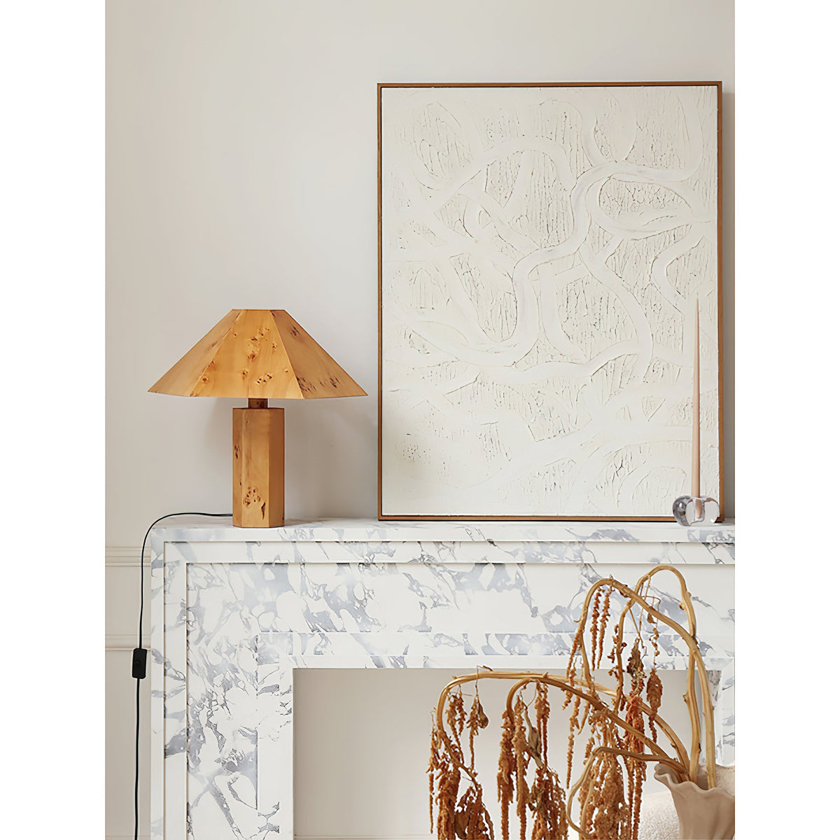 Vakker Limited Burl Bark Table Lamp — Detail View 20