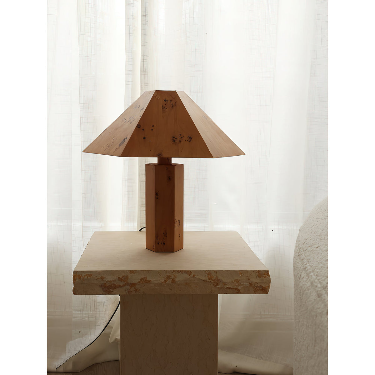 Vakker Limited Burl Bark Table Lamp — Detail View 21