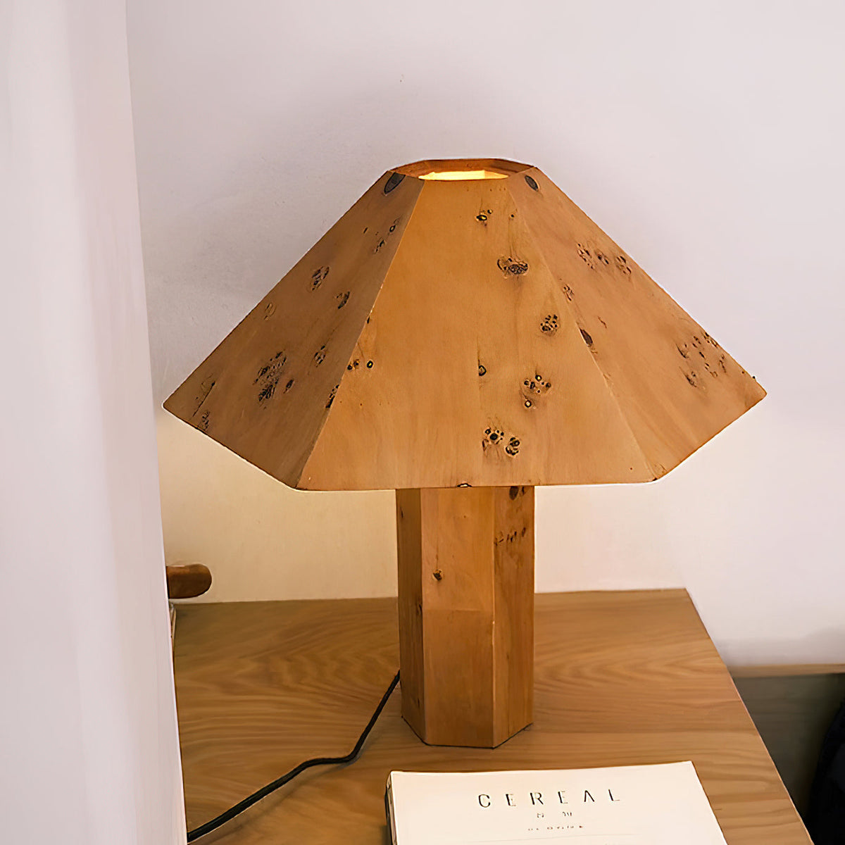Vakker Limited Burl Bark Table Lamp — Detail View 4