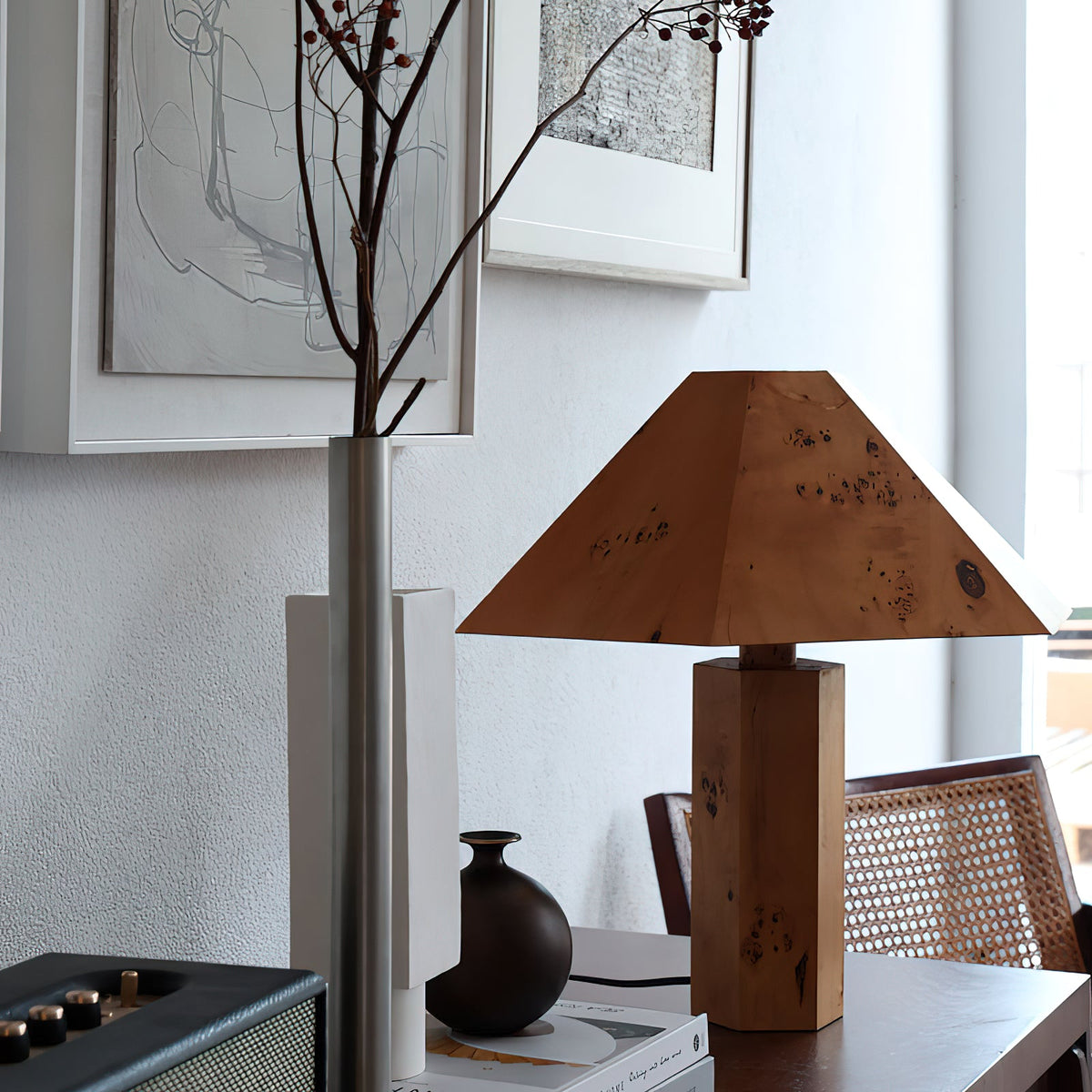 Vakker Limited Burl Bark Table Lamp — Detail View 5