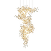 Factory Wholesale - Handmade Ceramic Ginkgo Leaf Petal Chandelier, Modern Art Deco Style, Suitable for Large Entryways and Hotel Lobbies