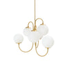 Gooseneck Chandelier, Modern minimalist style, suitable for residential living room and dining room