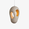 Hand-Built White Pendant Lamp, Abstract art style, suitable for living rooms and relaxation areas