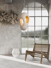 Hand - Built White Pendant Lamp - Vakkerlight