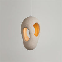 Hand - Built White Pendant Lamp - Vakkerlight