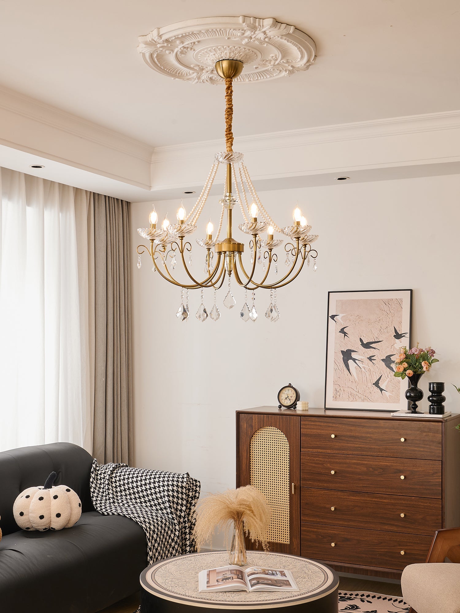 Imperial Pearl Crystal Chandelier - Vakkerlight