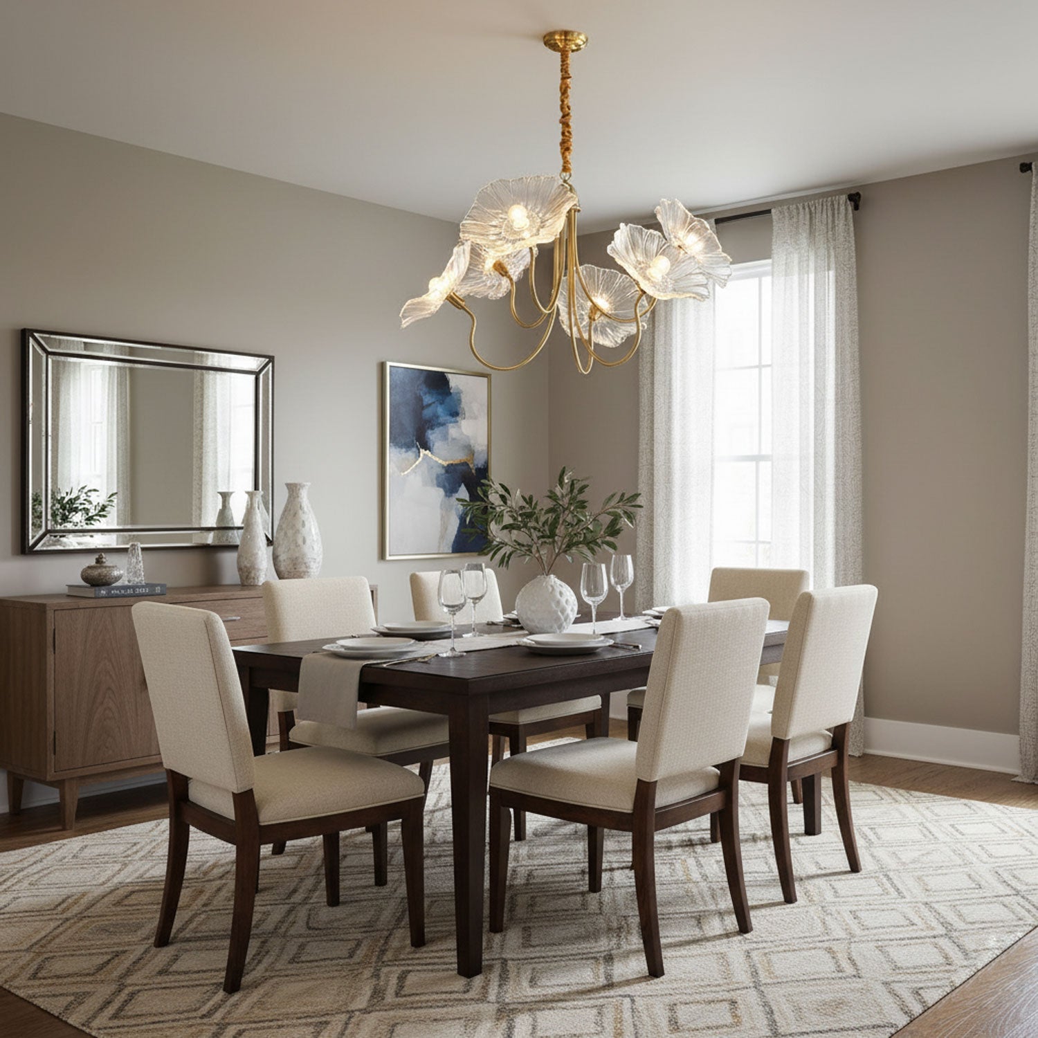 Lotus Leaf Glass Chandelier - Vakkerlight