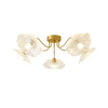 Lotus Leaf Glass Ceiling Lamp, Modern light luxury style, suitable for bedrooms and living rooms