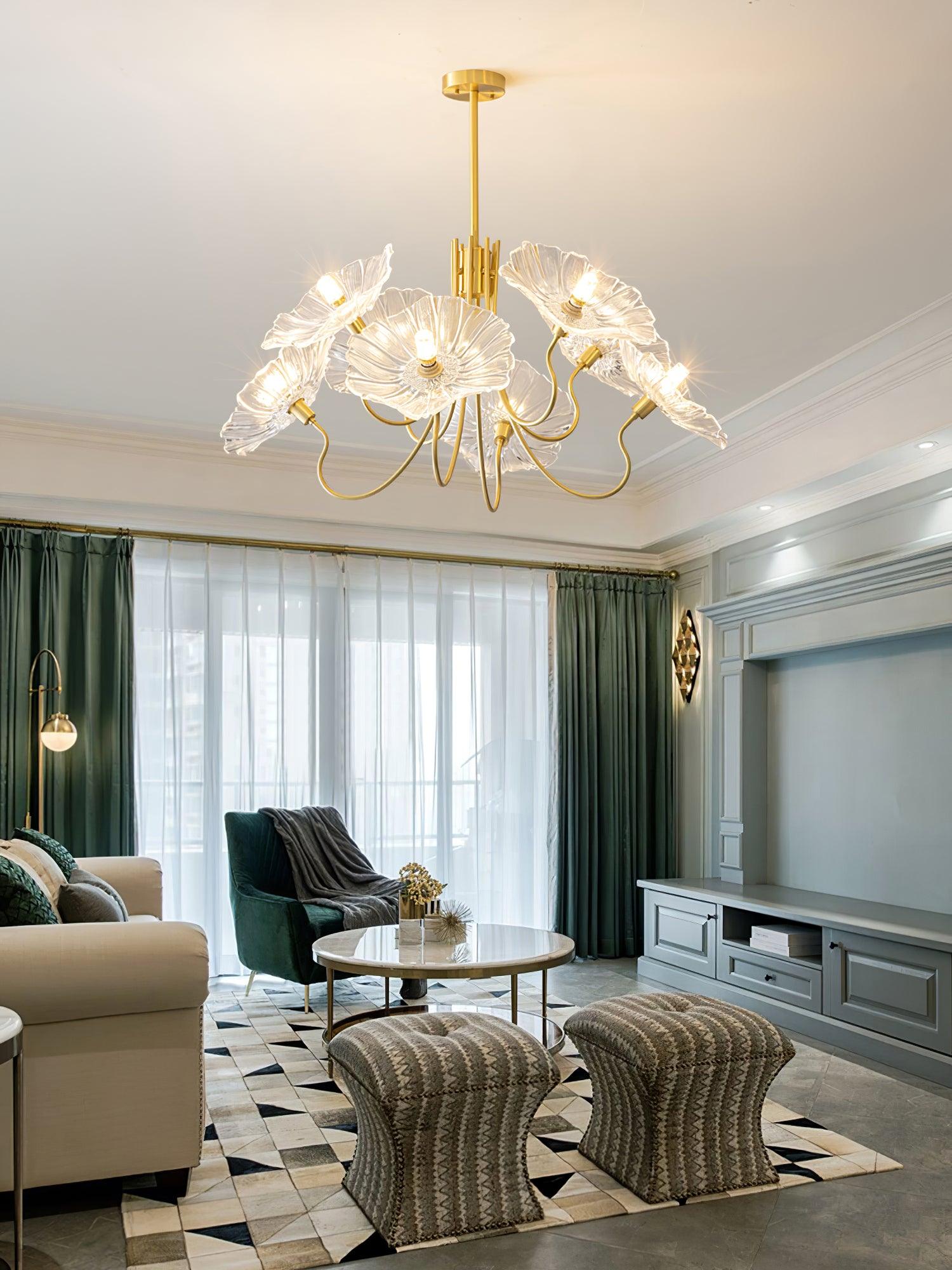 Lotus Leaf Glass Chandelier - Vakkerlight