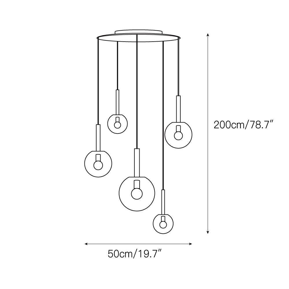 Vakker Limited Luna Sospeso 3-Light Cloud Pendant Lamp — Detail View 5