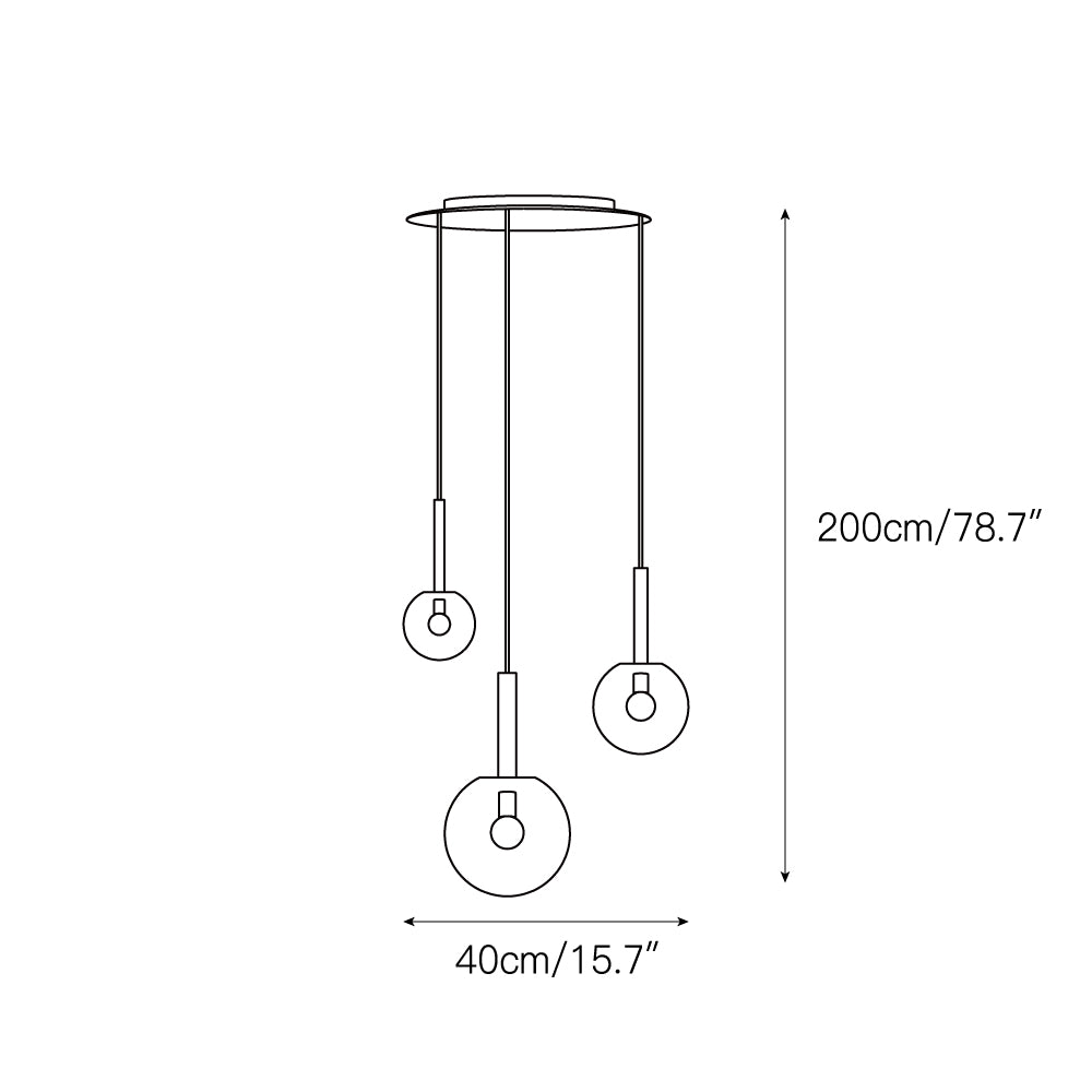 Vakker Limited Luna Sospeso 3-Light Cloud Pendant Lamp — Detail View 4