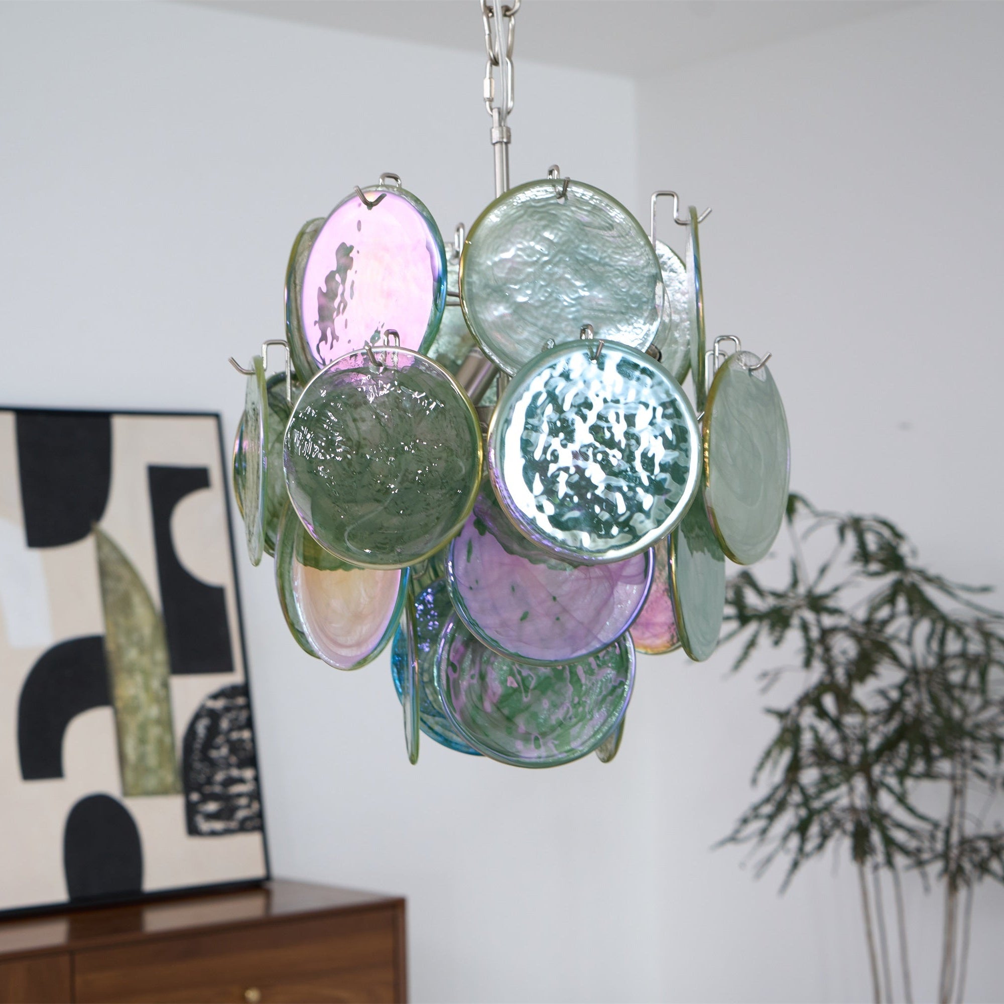 Lunaria Disc Murano Chandelier - Vakkerlight