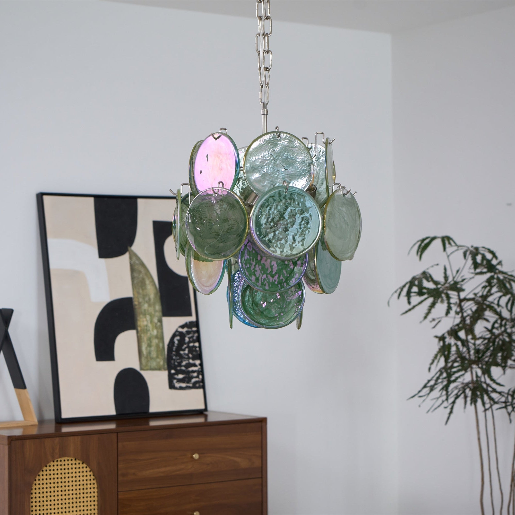 Lunaria Disc Murano Chandelier - Vakkerlight