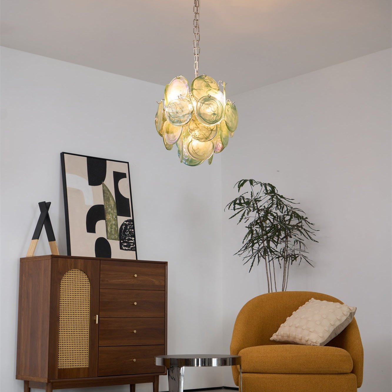 Lunaria Disc Murano Chandelier - Vakkerlight