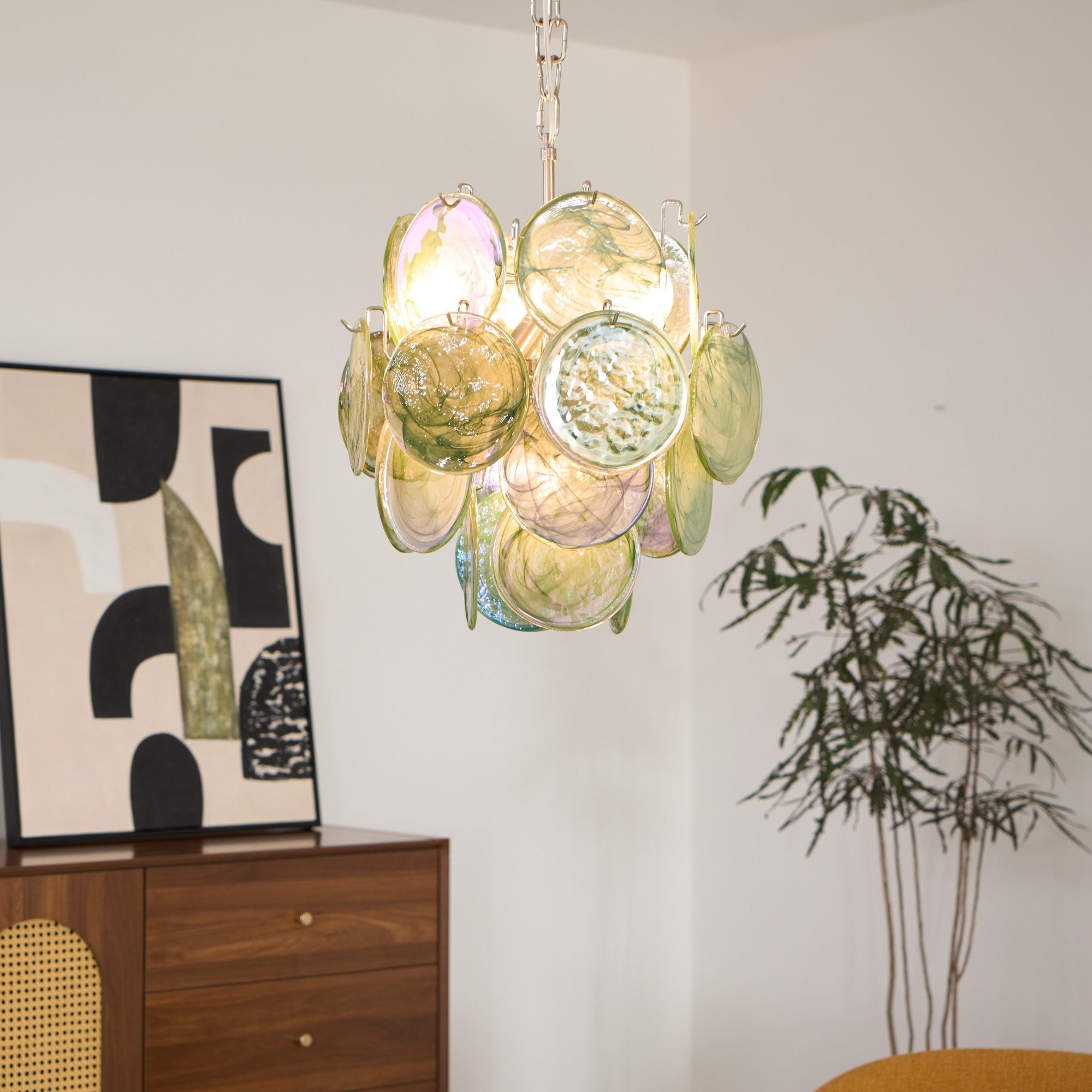 Lunaria Disc Murano Chandelier - Vakkerlight