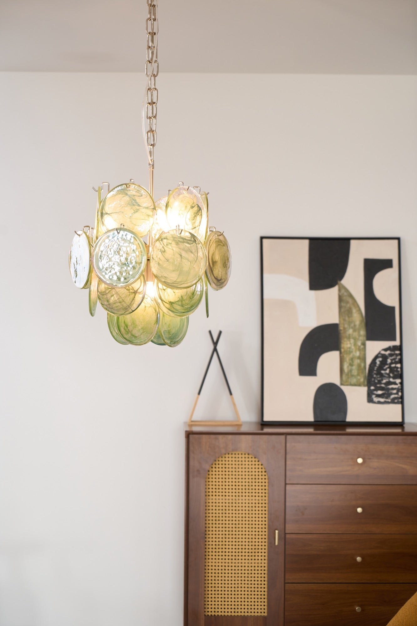 Lunaria Disc Murano Chandelier - Vakkerlight