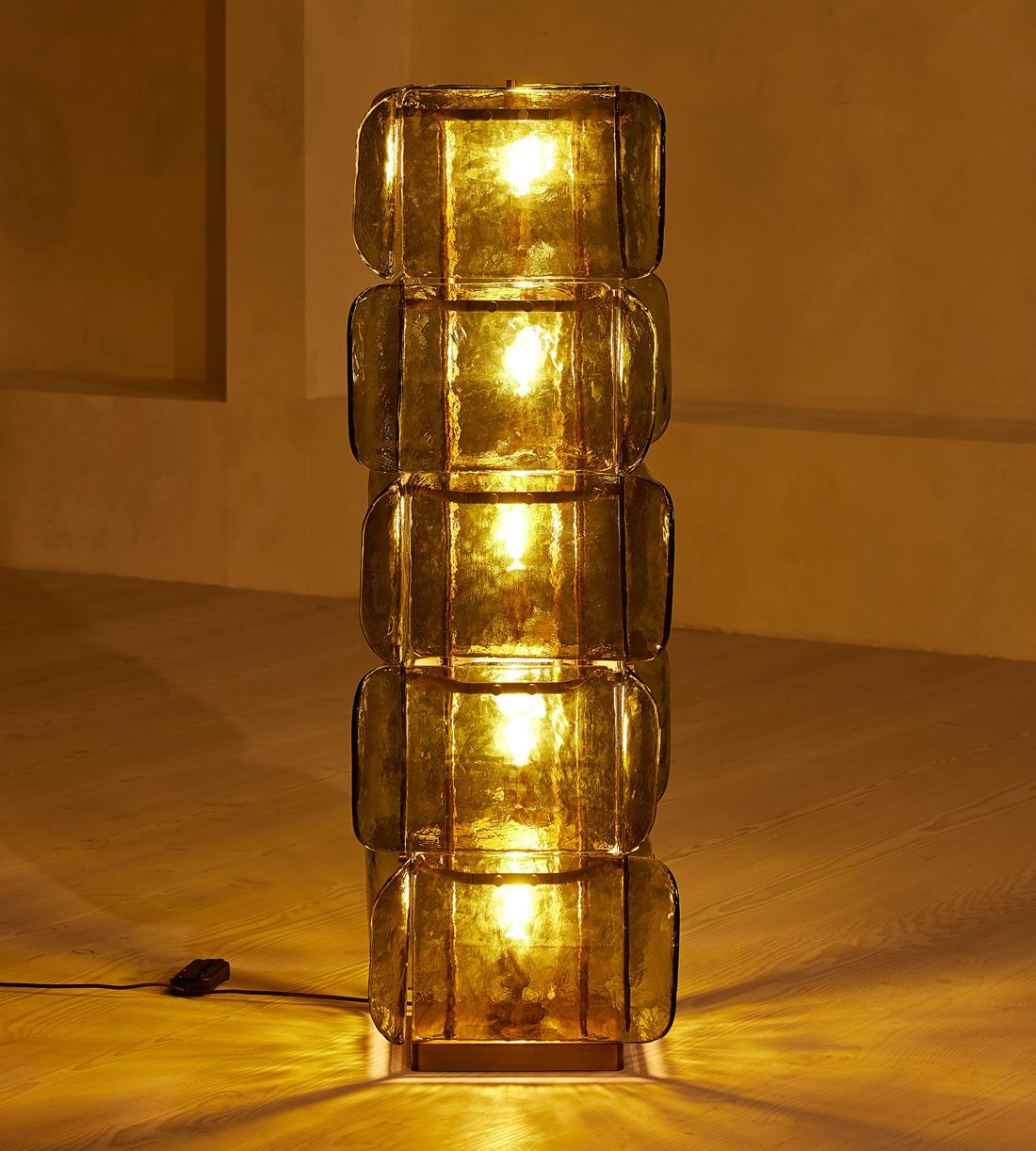 Lush Glass Tower Floor Lamp - Vakkerlight