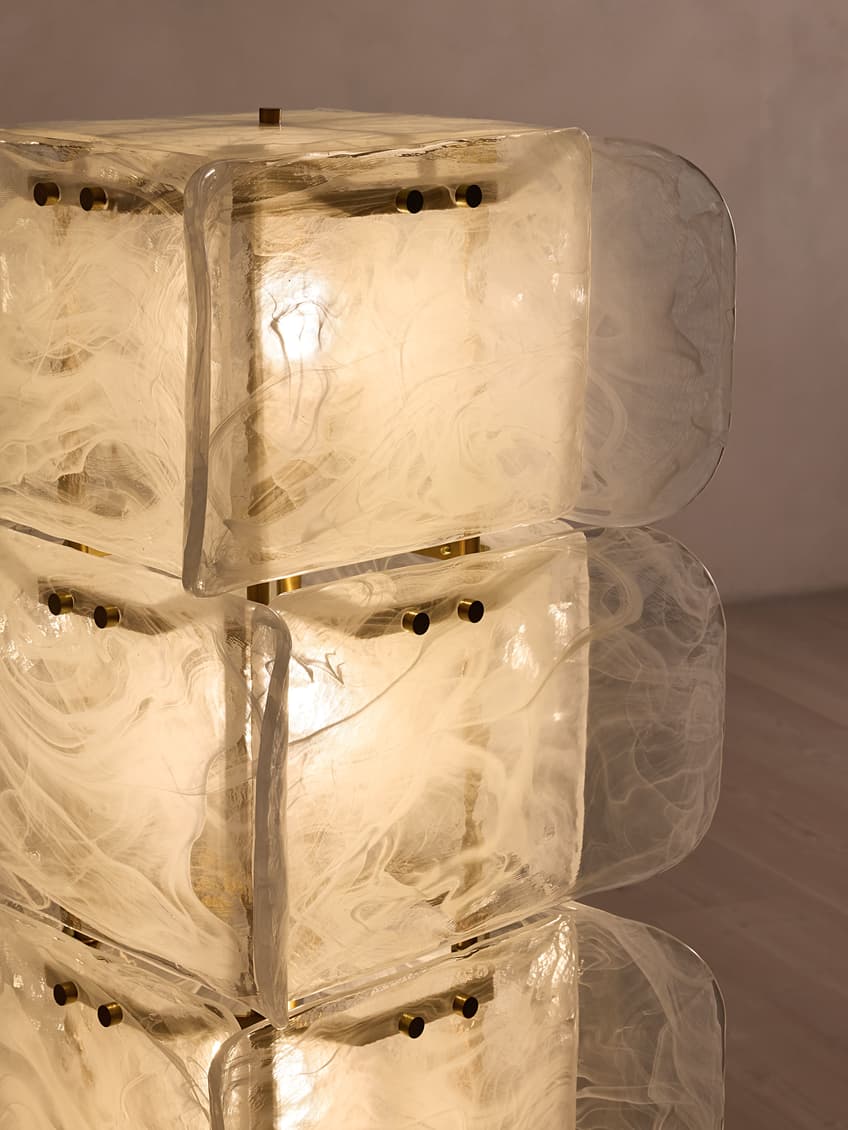 Lush Glass Tower Floor Lamp - Vakkerlight