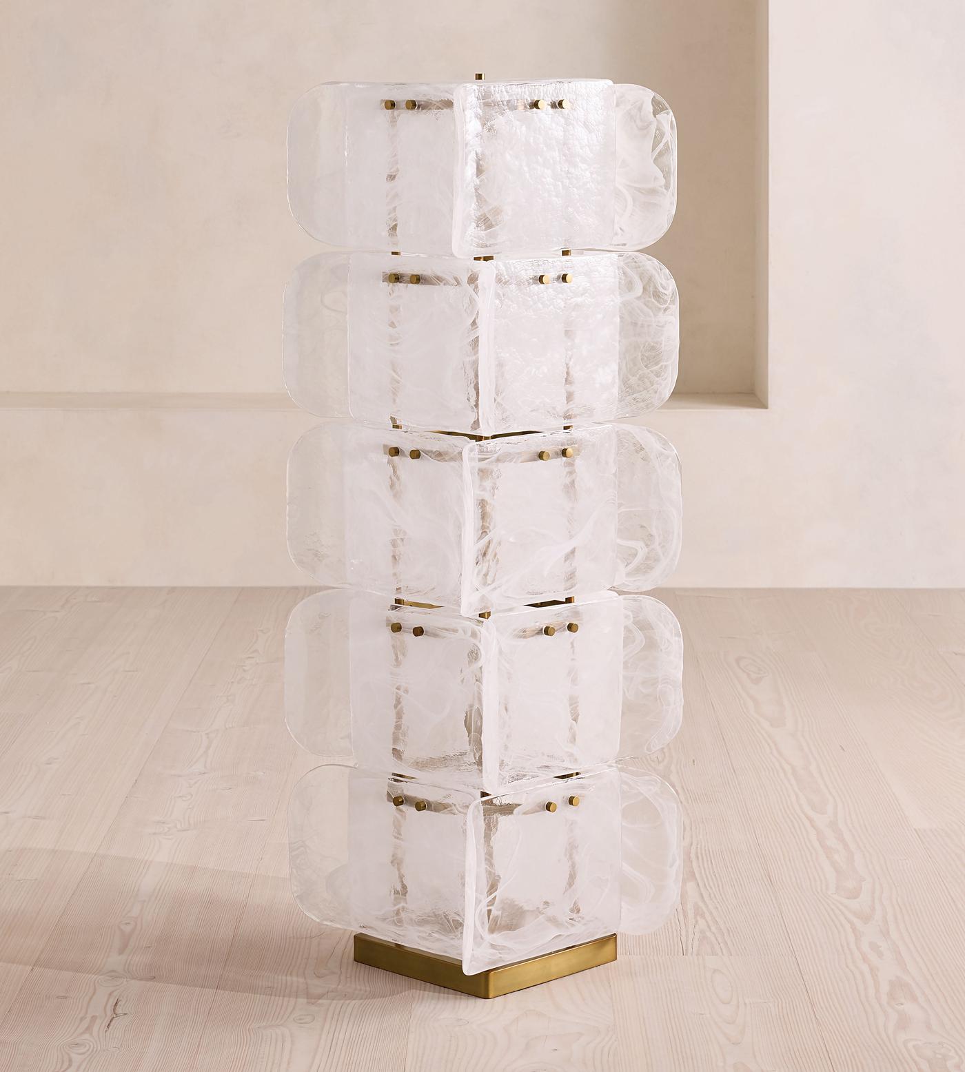 Lush Glass Tower Floor Lamp - Vakkerlight