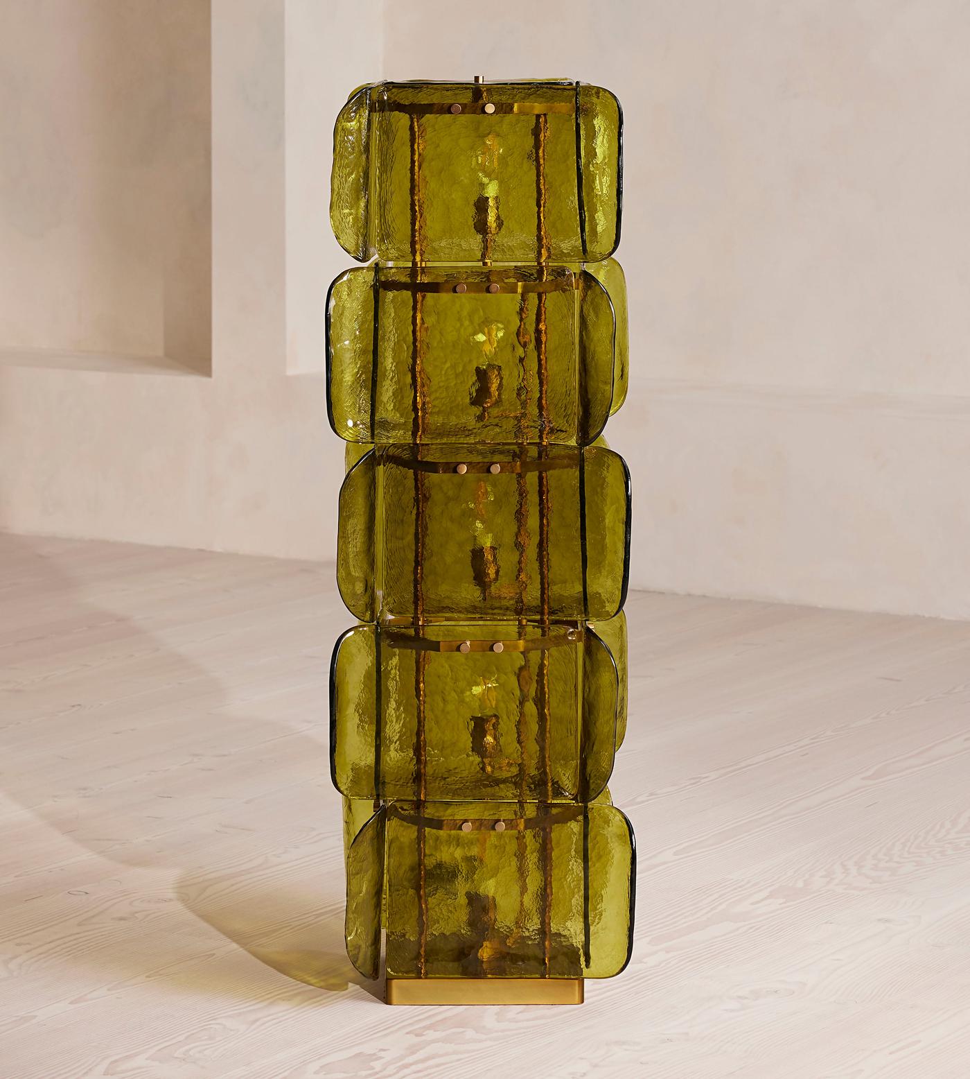 Lush Glass Tower Floor Lamp - Vakkerlight